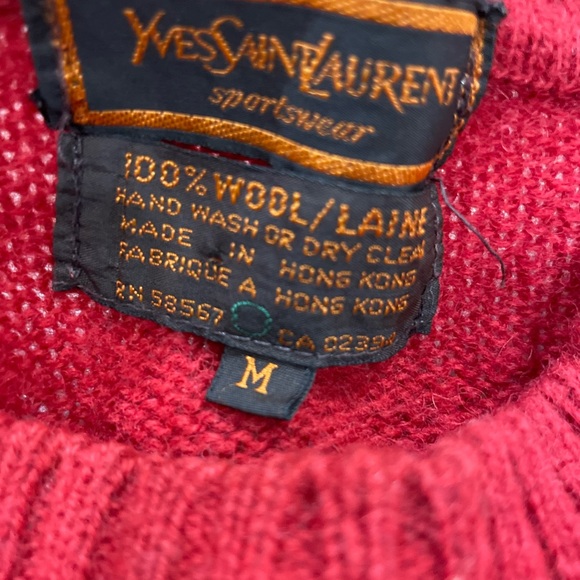 YSL Vintage Women’s Yves Saint Laurent 100% Wool Sweater M - Picture 5 of 6